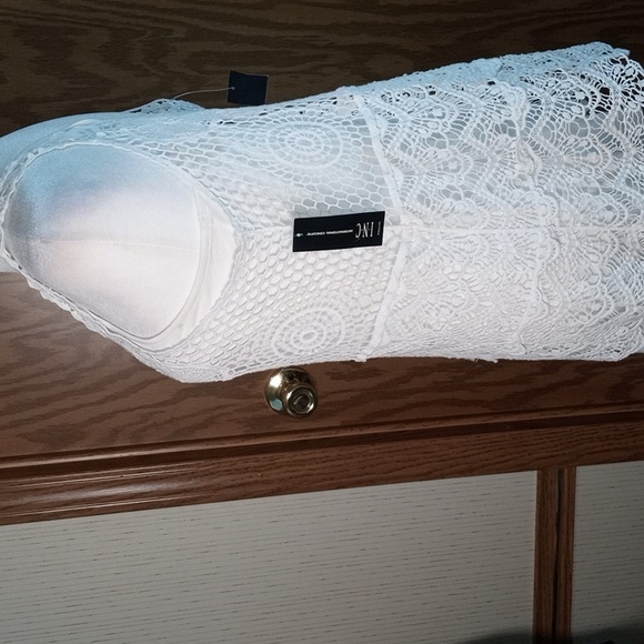 INC International Concepts White Lace Tank Top - Picture 4 of 9